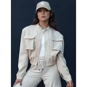 Dámská bunda DSTREET TY4306 BÉŽOVÁ S