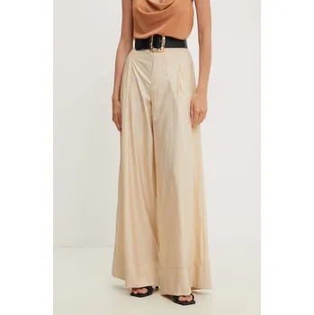 Dámské kalhoty Kalhoty Answear.LAB dámské, béžová barva, široké, high waist LD1123.HMS 80X, vel. S