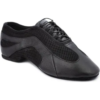 Jazz Bloch Slipstream černá kůže/ černá látka podpatek 1cm - -vyberte velikost-