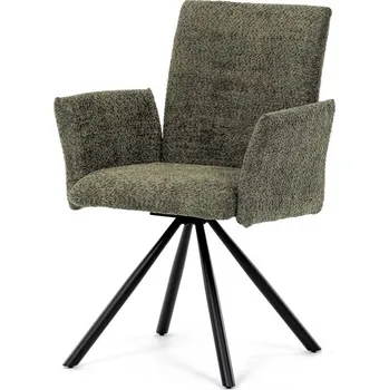 Jídelní židle Autronic Jídelní židle, zelená, látka bouclé, DCH-W1117 GRN2