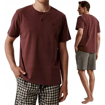 Pánské pyžamo Pánské bavlněné pyžamo souprava Tričko + Kraťasy ATLANTIC NMP-397 - XXL