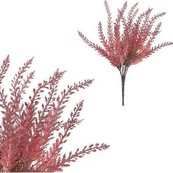 umělá květina Autronic Vřes - umělý trs, barva červená, sada 6 ks