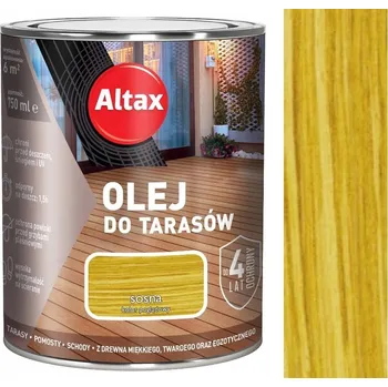 Olej na dřevo ALTAX Olej na dřevo na terasu, exotické dřevo, schody 0,75l borovice