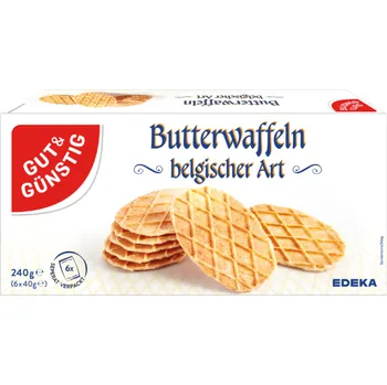 Cukrovinka Edeka Gut & Günstig Belgické máslové vafle 6x 40 g