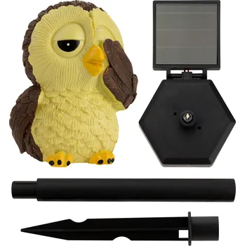 Venkovní osvětlení SOLÁRNÍ LED LAMPA SOVA ZAPICHOVACÍ DEKORACE