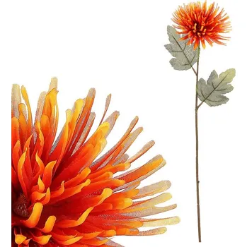Autronic Chryzantéma - umělá řezaná květina, oranžová, sada 36 ks