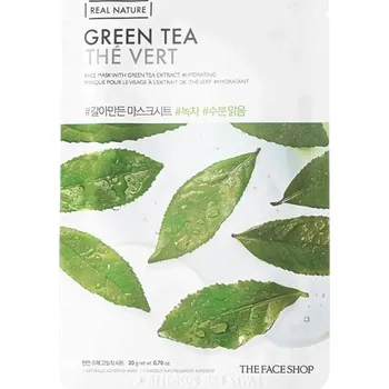 Pleťová maska The Face Shop Maska s zeleným čajem – Hydratační, zklidňující a regenerační, 20 g