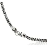 Zlatnictví Helios Stříbrný náramek s lebkami Velikost: 22cm, Váha: 26,25g