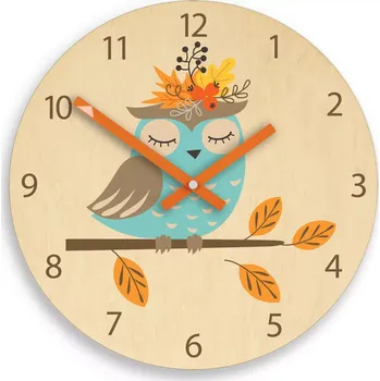 Hodiny Dětské nástěnné hodiny Ami Sova 30 cm vícebarevné