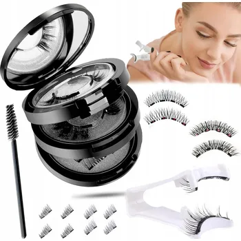 Umělé řasy Magnetické Řasy Umělé řasy Sada 3 páry + Pinzeta + Eyeliner