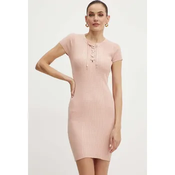 Dámské šaty Šaty Guess SELENE růžová barva, mini, W4YK06 Z2V62 W4YK06.Z2V62 30X, vel. XL