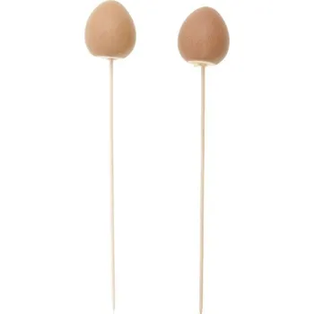 Vánoční dekorace Autronic Vajíčka keramická - zápich, mix 2 druhů, cena za 1 ks, sada 16 ks