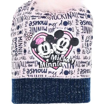 Čepice Minnie Mouse - licence Dívčí zimní čepice - Minnie Mouse HS4046, světle růžová Barva: Růžová světlejší, Velikost: velikost 52