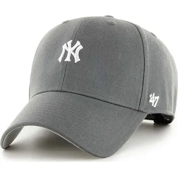 Kšiltovka Bavlněná baseballová čepice 47 brand MLB New York Yankees šedá barva, s aplikací, B-BRMPS17WBP-CC B.BRMPS17WBP.CC 90X, vel. ONE SIZE
