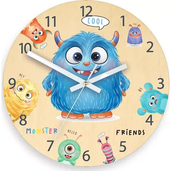 Hodiny Dětské nástěnné hodiny Ami Příšerky 30 cm vícebarevné