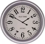 Autronic Hodiny nástěnné - pr. 58 cm, MDF, sklo a kovový rám, "OLD TIME"