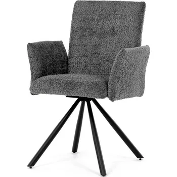 Jídelní židle Autronic Jídelní židle, šedá, látka bouclé, DCH-W1117 GREY2