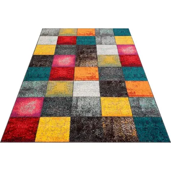 Koberec Makro Abra Moderní kusový koberec SALSA A297A Geometrický vícebarevný Rozměr: 80x150 cm