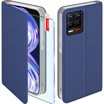 Pouzdro na mobilní telefon Flipové pouzdro KrainaGSM pro realme 8 Pro, modré