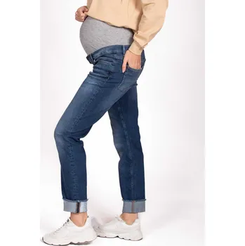 Těhotenská móda Těhotenské džíny Norah Destroyed – modré stone wash, bavlna Velikost: 31