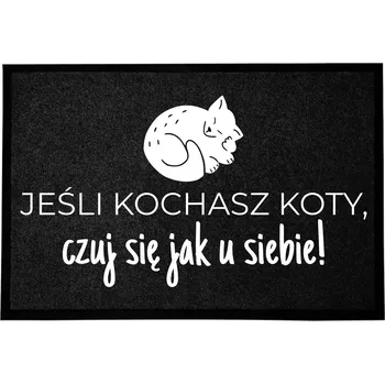 Rohožka VSTUPNÍ ROHOŽKA PRAKTICKÁ ZÁBAVNÁ ČERNÁ 40X60CM S POTISKEM PROTISKLUZOVÁ