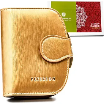 Peněženka Peterson peněženka z pravé kůže zlatá PTN 43972-SH-1032 CH - dámská