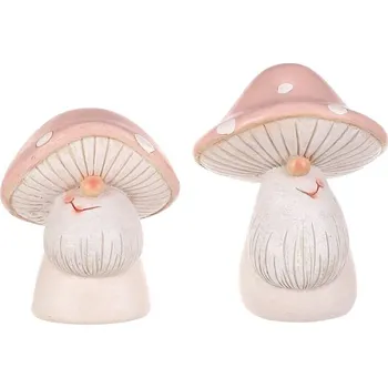 Autronic Skřítek muchomůrka - polyresin, růžová hlava, mix 2 druhů, cena za 1 ks, sada 2 ks