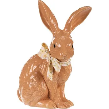 Autronic Zajíc - keramická soška, barva hnědá, sada 3 ks