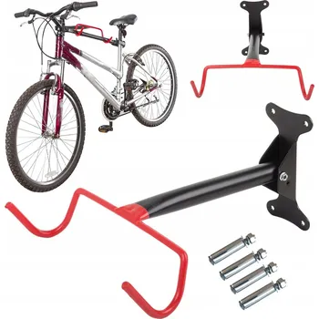 Věšák Skládací nástěnný držák na kolo za rám, 4x hmoždinka