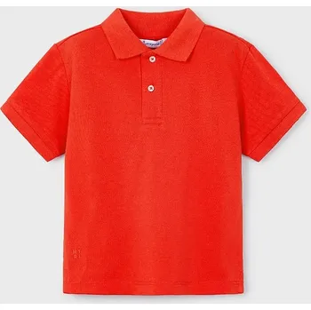 Chlapecké tričko Dětská bavlněná polokošile Mayoral červená barva, 150 150.5E.Mini.PPYA 33X, vel. 98