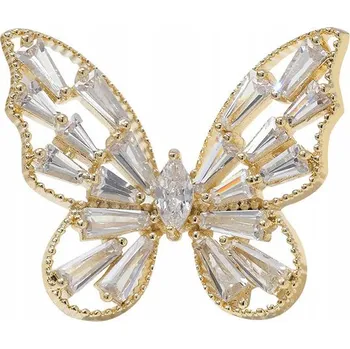 Brož PINETS Brož malý Motýlek pozlacená 14K zlatem