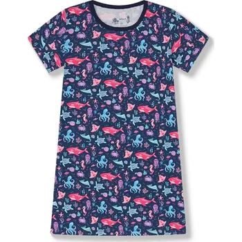 Dívčí noční košile - Wolf S2582, tmavě modrá Barva: Modrá tmavě, Velikost: 158