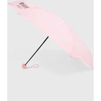 Deštník Deštník Moschino růžová barva, 8425 8425.supermini 30X, vel. ONE SIZE