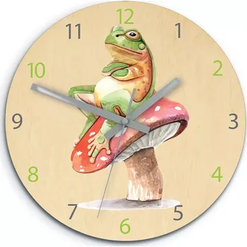 Hodiny Dětské nástěnné hodiny Ami Žába 30 cm vícebarevné