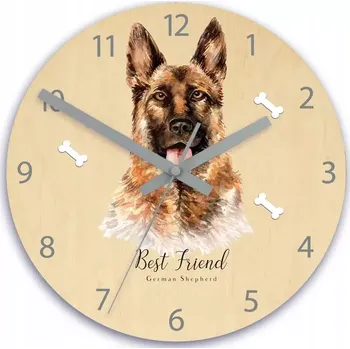 Hodiny Dětské nástěnné hodiny Ami Ovčák 30 cm vícebarevné