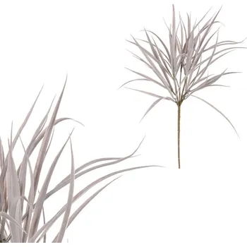 umělá květina Autronic Tráva - umělý trs, barva světle šedá, sada 8 ks