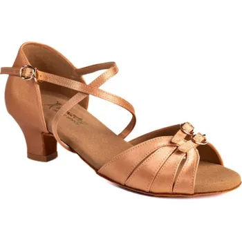 Dámské lodičky HDS Henzély | Dětské taneční boty HDS DLA016 tělový satén, cuban - 25,5