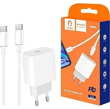 DENMEN SÍŤOVÁ NABÍJEČKA 20W (3600MAH) + KABEL TYP-C