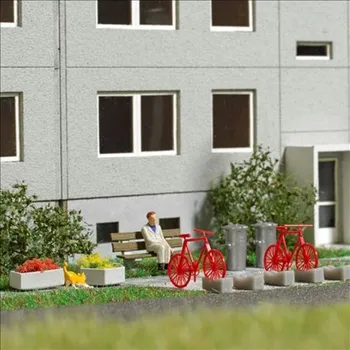 Modelová železnice H0 - sada betonových dekorací