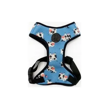 Postroj pro psa Postroj pro psa netlačný Kráva strakatá XS