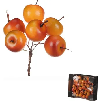 umělá květina Autronic Jablíčka na drátku - umělá, oranžová, cena za balení (36 ks), sada 2 ks