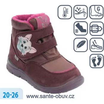 Dámská zdravotní obuv SANTÉ IC/883928 VINO vych. obuv vel.20-26, --- - 23