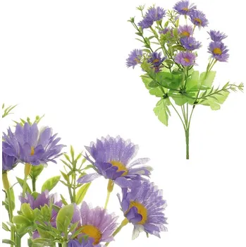 umělá květina Autronic Astra - umělá kytice, barva fialová, sada 12 ks