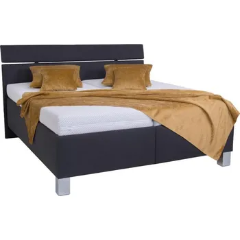 Postel Čalouněná postel s úložným prostorem bez matrace ALIS 160x200 cm antracit