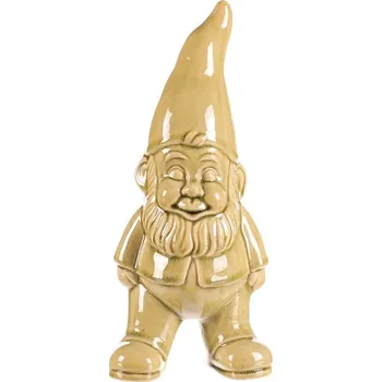 Vánoční dekorace Autronic Trpaslík - keramická soška, barva světle zelená, sada 2 ks