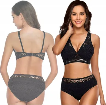 Dámské plavky DVOUDÍLNÉ PLAVKY ČERNÉ BIKINY SET HORNÍ A SPODNÍ DÍL MODELUJÍCÍ M