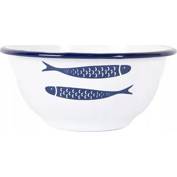 Miska Mísa Bílá Kovová Ryby 350 ml. C&E