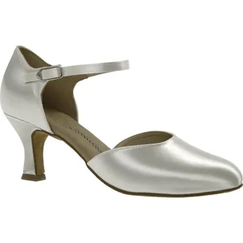 Dámská obuv Dámské boty na standard Diamant mod.051 bílý satén podpatek F6 cm - -vyberte velikost-