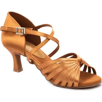 Dámské lodičky HDS Henzély | Dámské taneční boty na latinu HDS DLA009 tělový satén podpatek F6,5 - 25,5