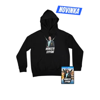 Pánská mikina LIMITOVANÁ MIKINA - Ministr Sypání - ČERNÁ + SBĚRATELSKÁ KARTIČKA S